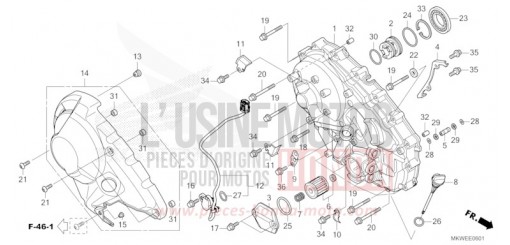 COPERCHIO CARTER MOTORE DESTRO (NC750XD) NC750XDS di 2025